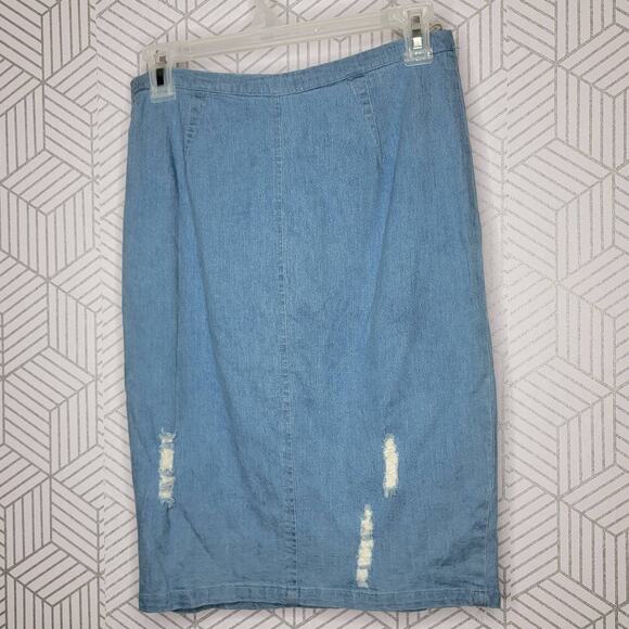 Lucy Paris Jean Skirt Sz Medium - Picture 2 of 9